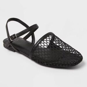 A New Day - Women's Vanna Fishnet Slingback Flats Various Sizes